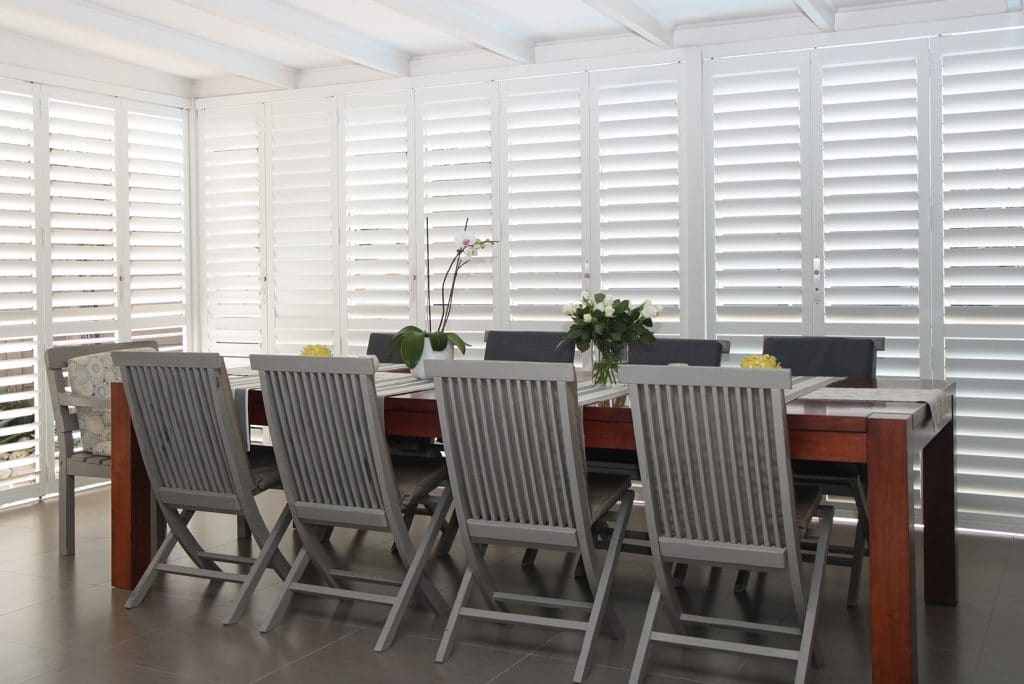 Security Plantation shutters dining room