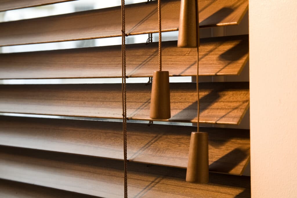 Close up of blinds